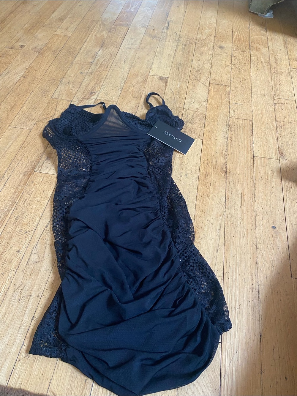 Outcast mini black dress. Size small. NWT